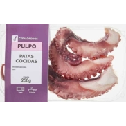 Patas de pulpo cocido 250gr. en tienda